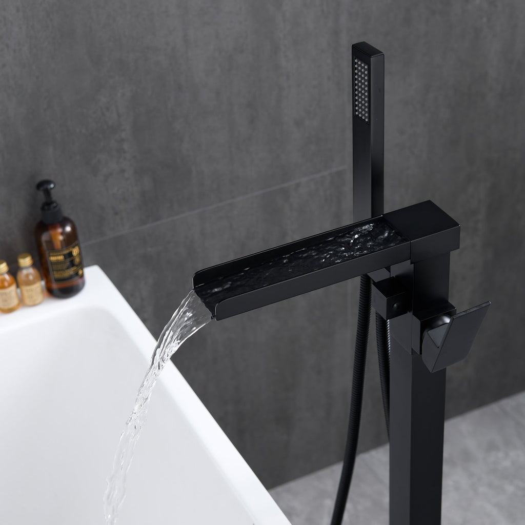 Freestanding Floor Bathtub Faucet with Hand Shower