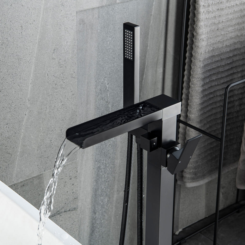 Freestanding Floor Bathtub Faucet with Hand Shower