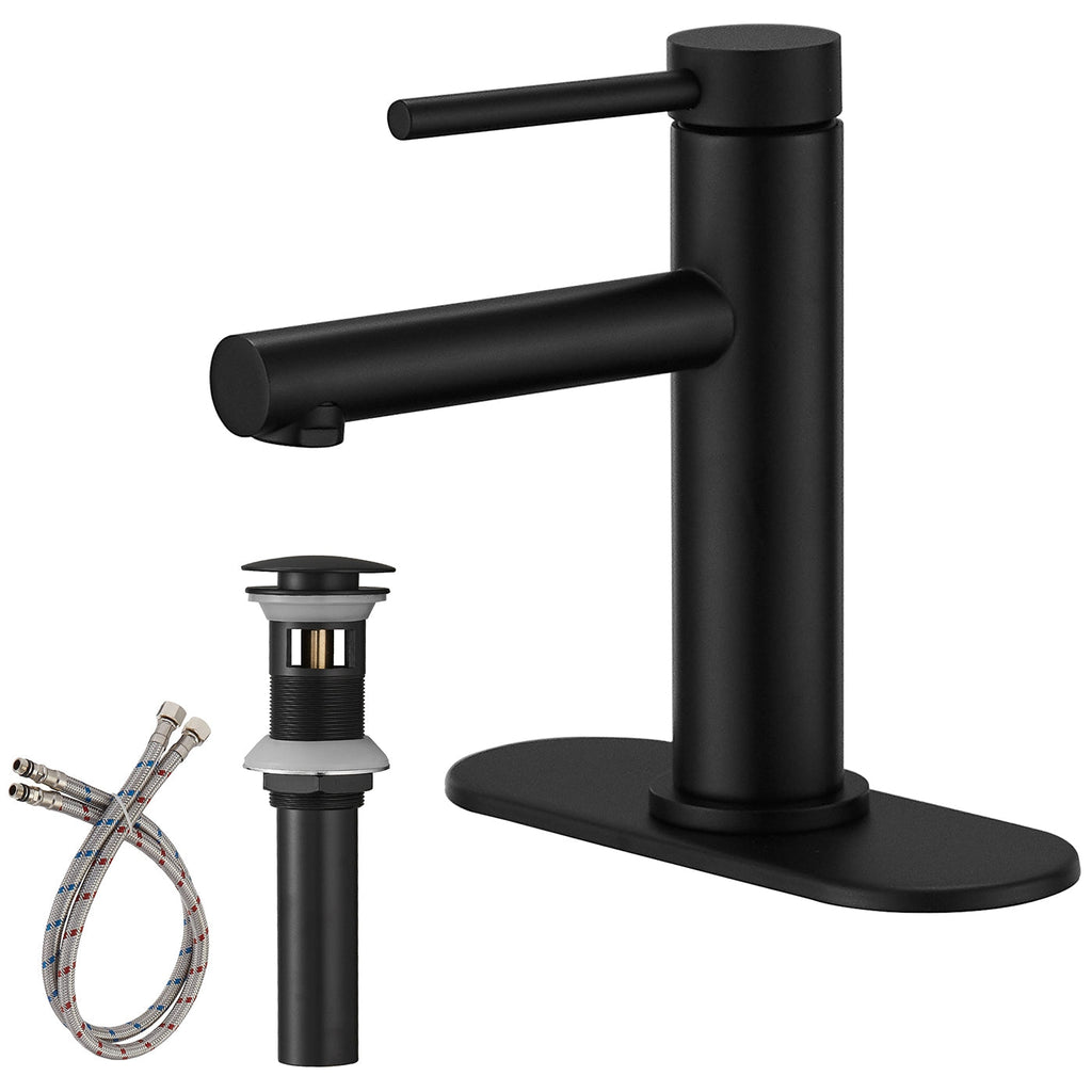 Single Handle Bathroom Faucet With Pop-up Drain