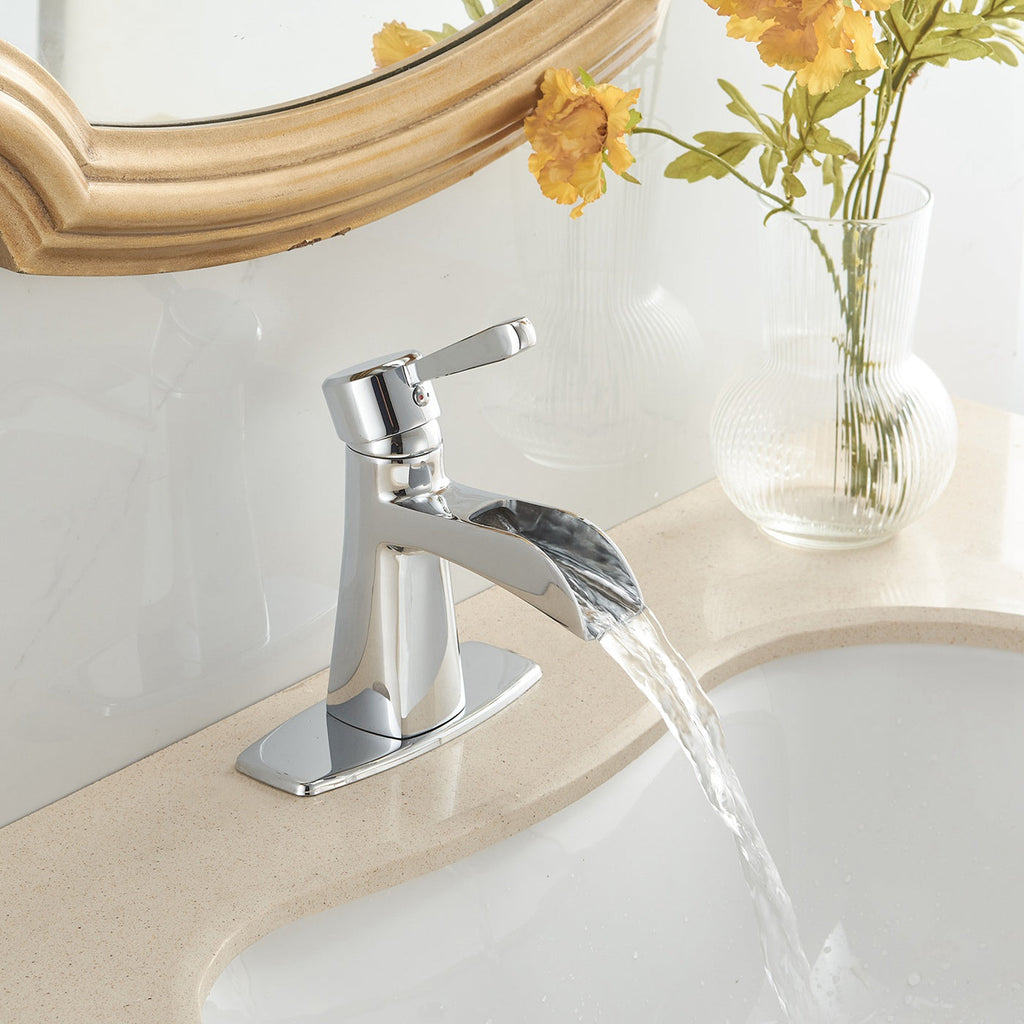 Single Handle Bathroom Faucet With Pop-up Drain