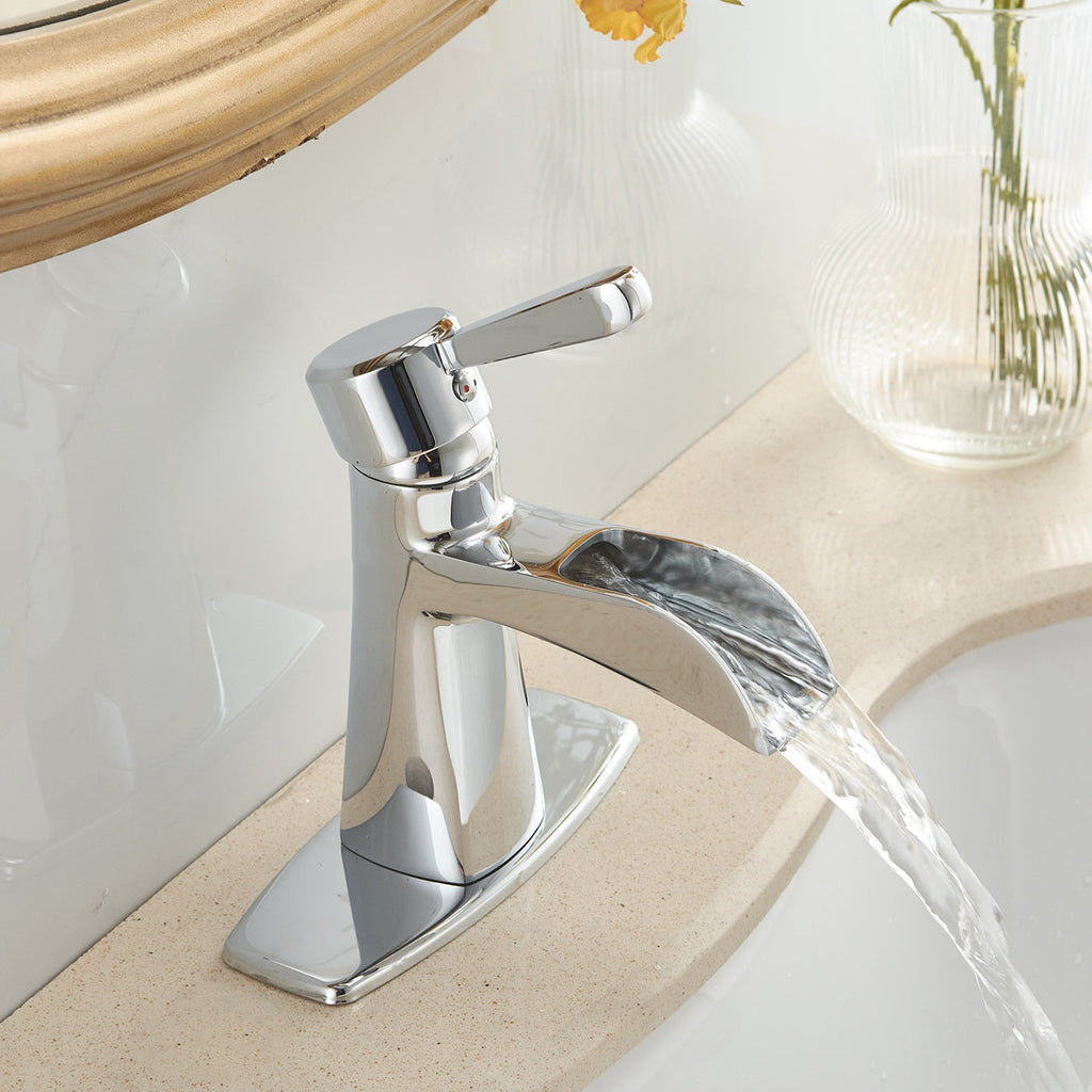 Single Handle Bathroom Faucet With Pop-up Drain