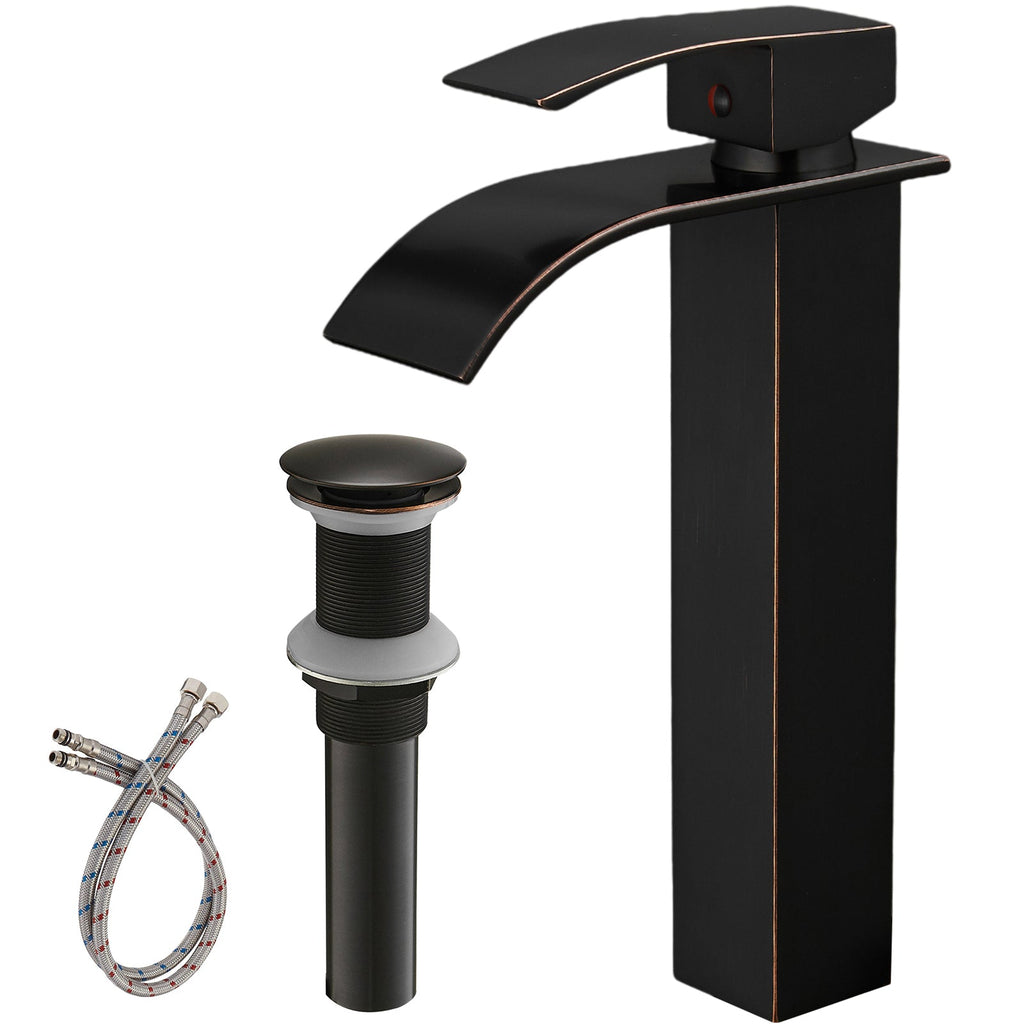 Single Handle Bathroom Faucet With Pop-up Drain