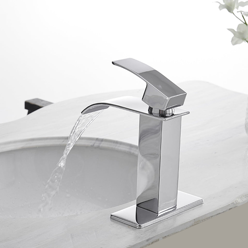 Single Handle Bathroom Faucet With Pop-up Drain