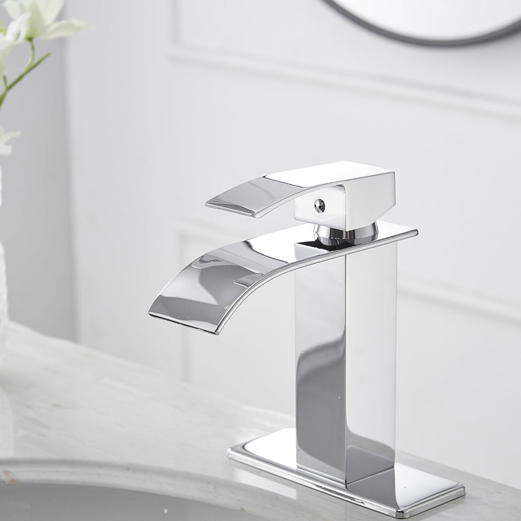 Single Handle Bathroom Faucet With Pop-up Drain