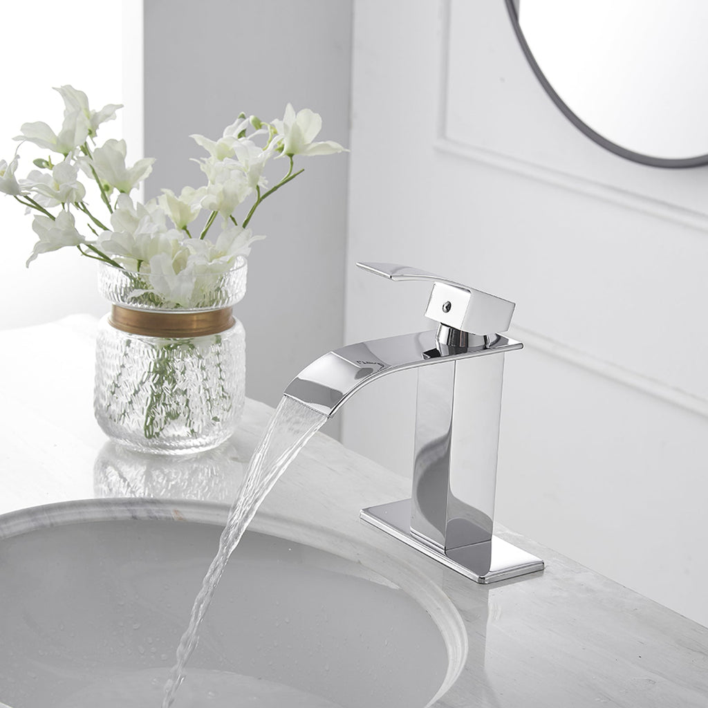 Single Handle Bathroom Faucet With Pop-up Drain