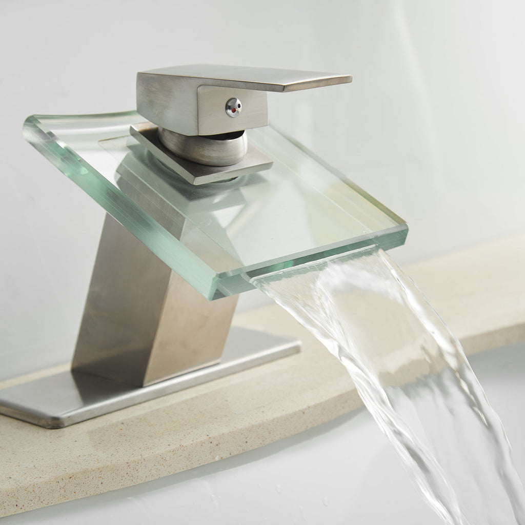 Single-Handle Glass Bathroom Faucets