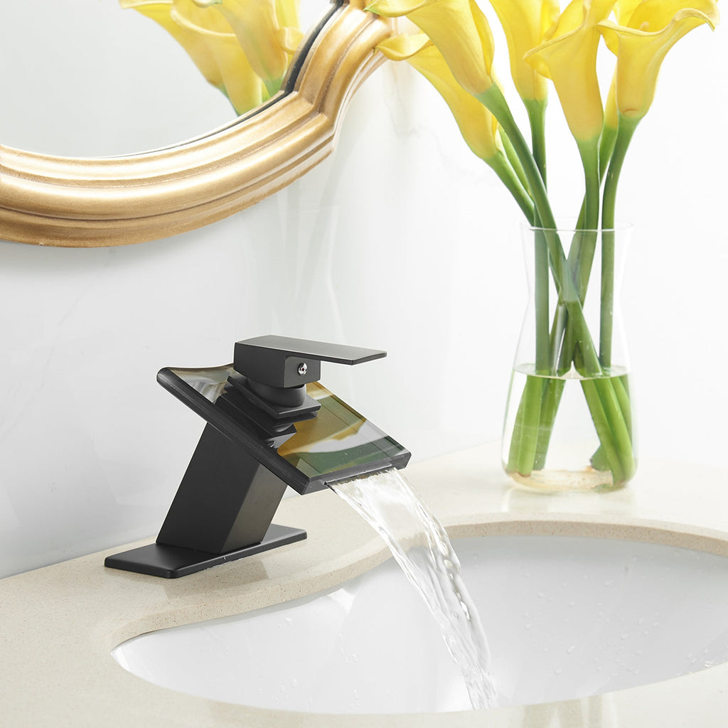 Single-Handle Glass Bathroom Faucets