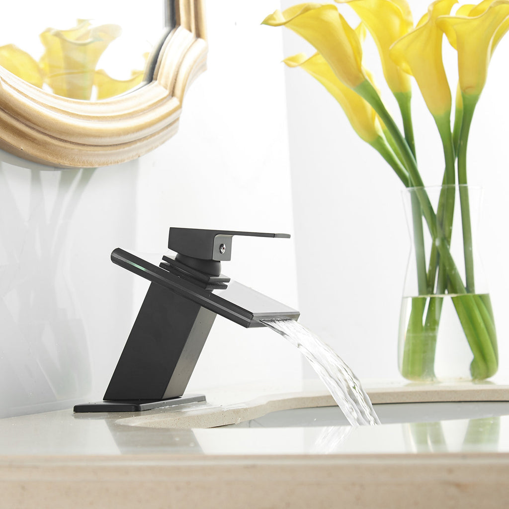 Single-Handle Glass Bathroom Faucets