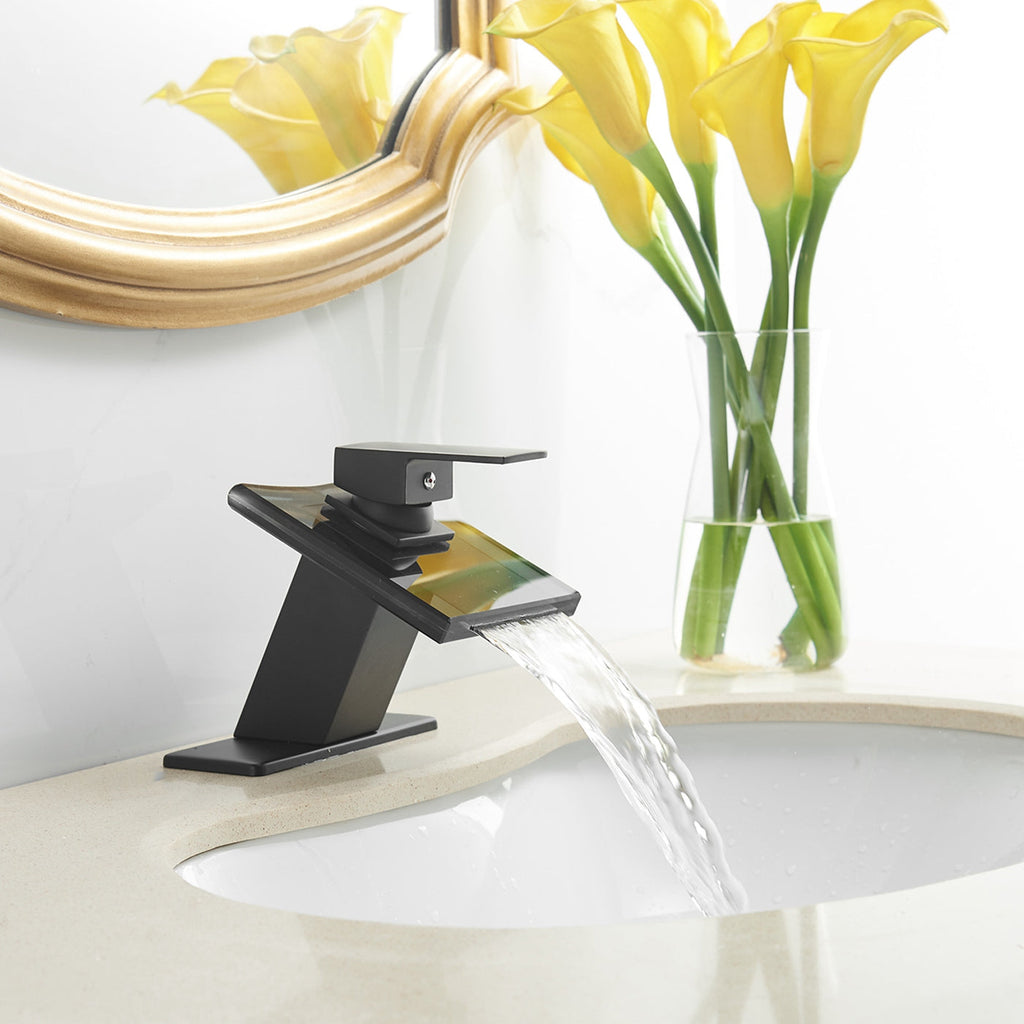 Single-Handle Glass Bathroom Faucets