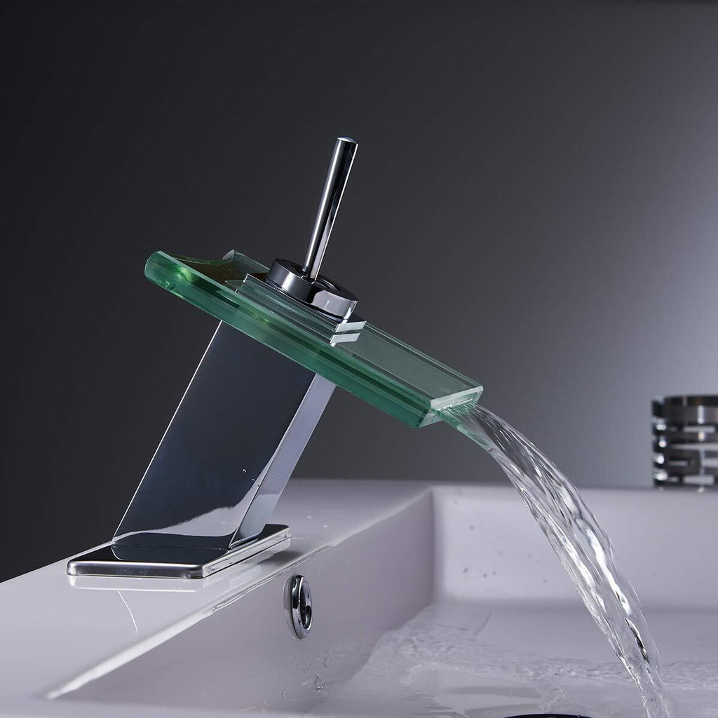 Single-Handle Glass Bathroom Faucets