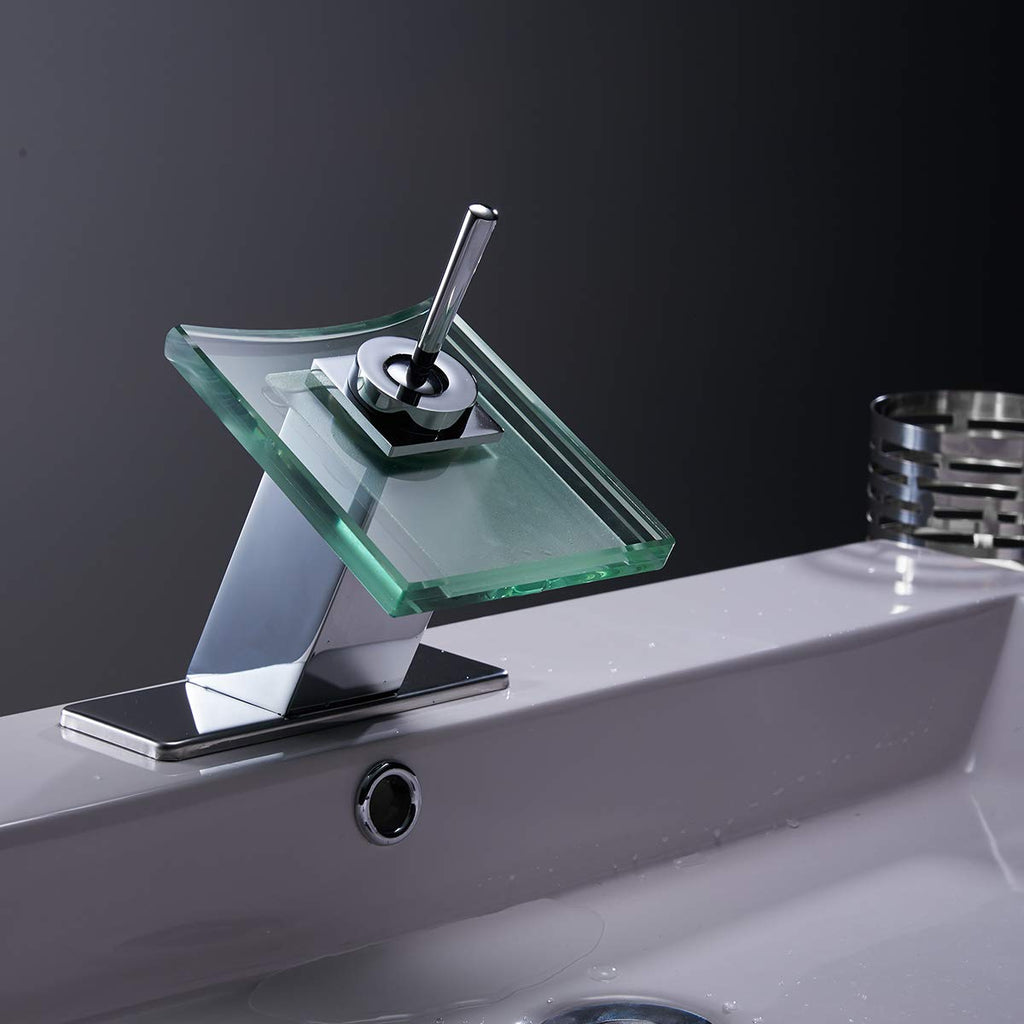 Single-Handle Glass Bathroom Faucets