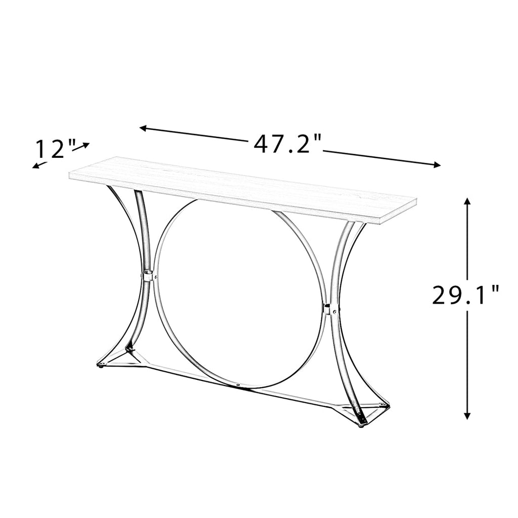 Console Table with Metal Base