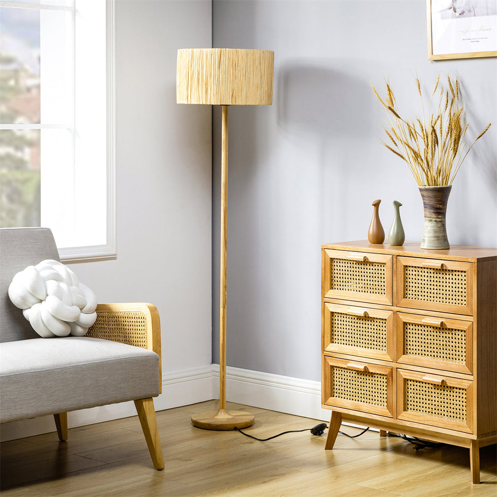 Solid Wood Floor Lamp