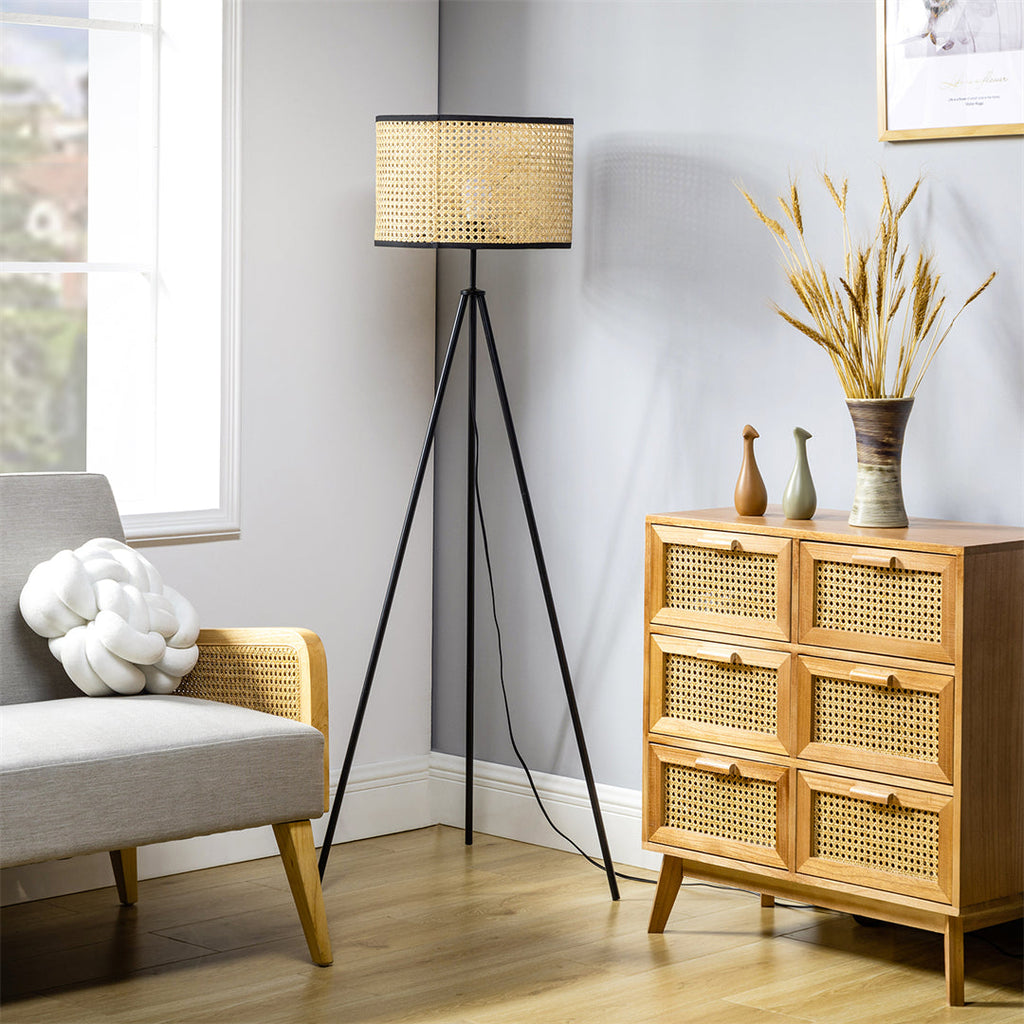 Rattan Woven Floor Lamp