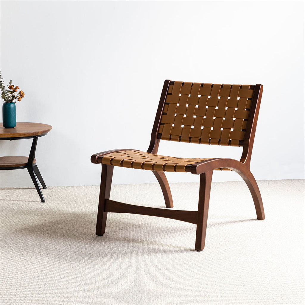 Leather Woven Side Chair