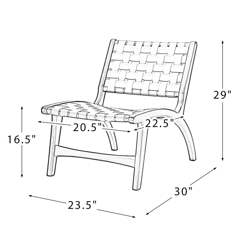 Leather Woven Side Chair