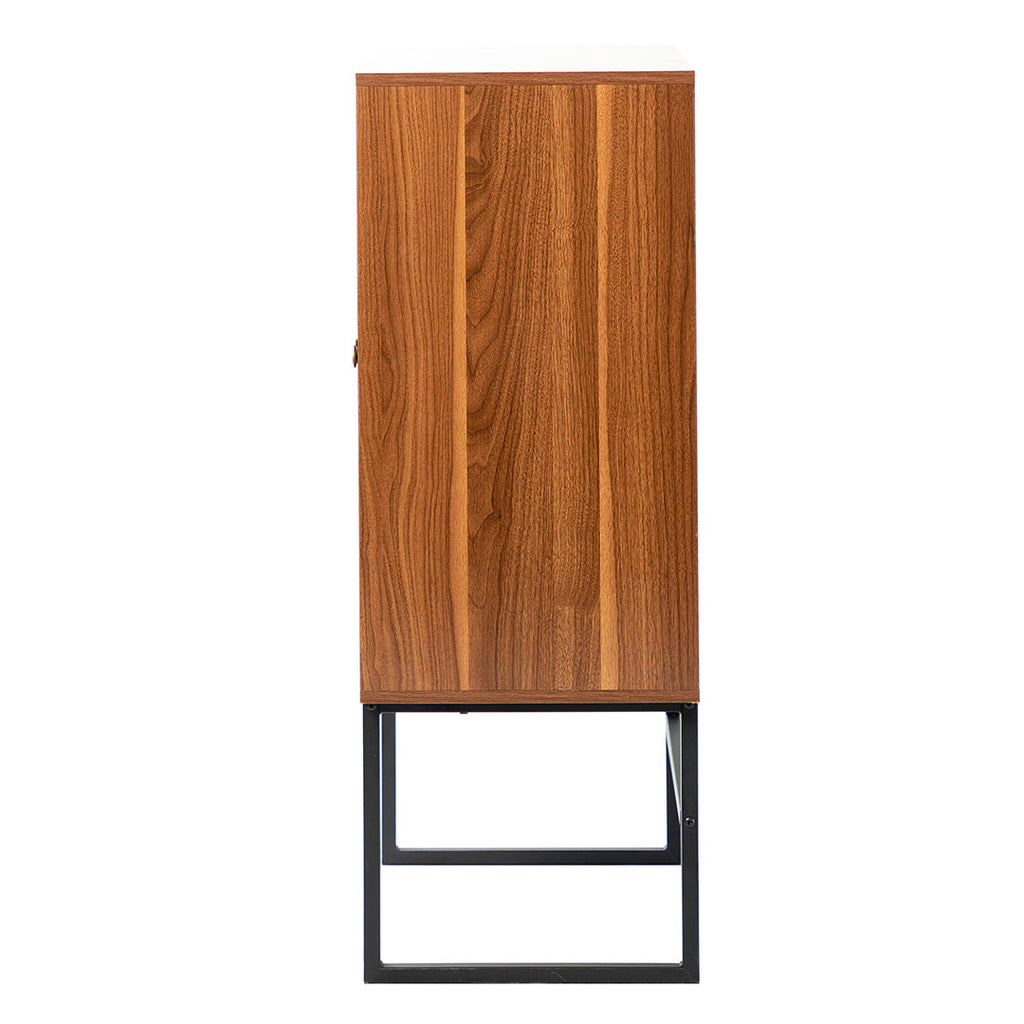 2-Door Accent Cabinet with Interior Shelves, Walnut