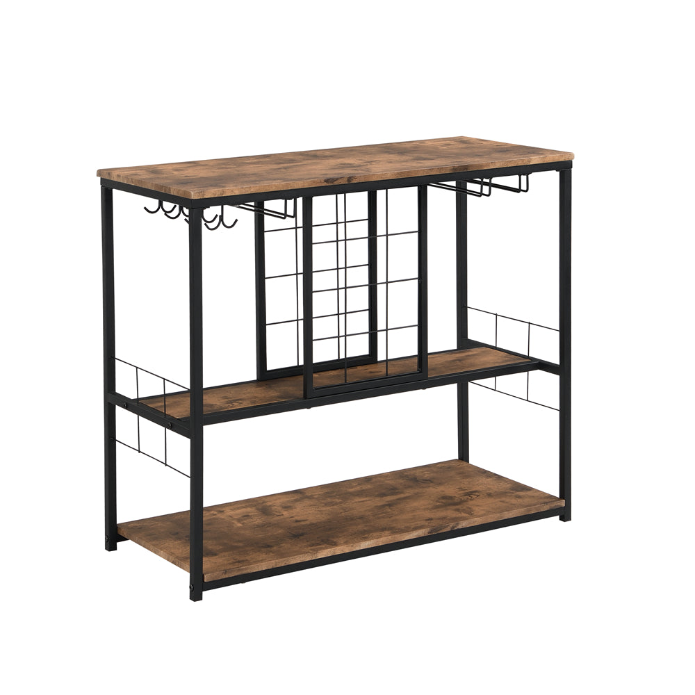 Bar Cart with with Wine Rack