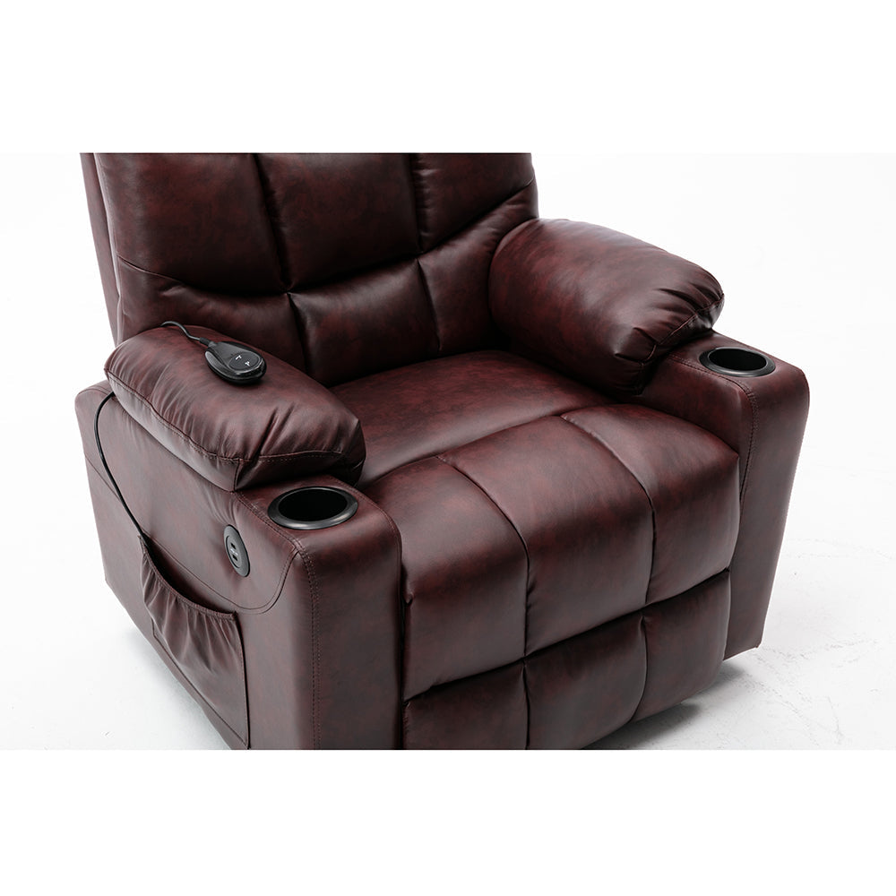 Power Lift Recliner Chair PU Leather Sofa with Massage