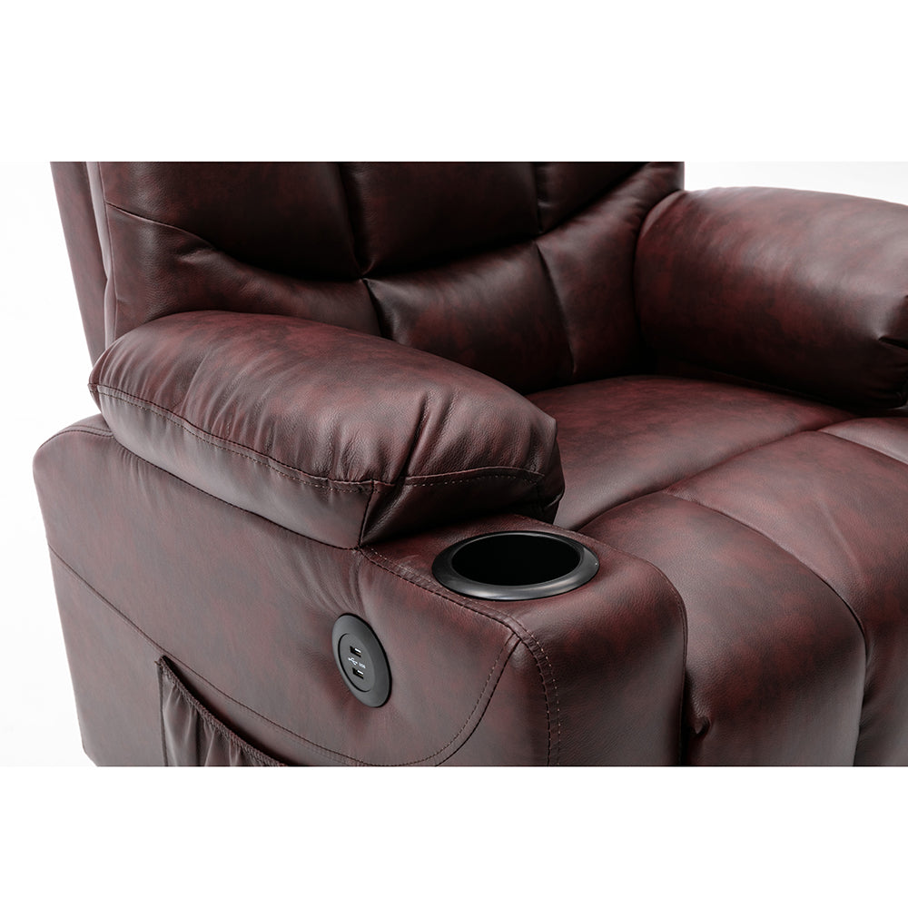 Power Lift Recliner Chair PU Leather Sofa with Massage