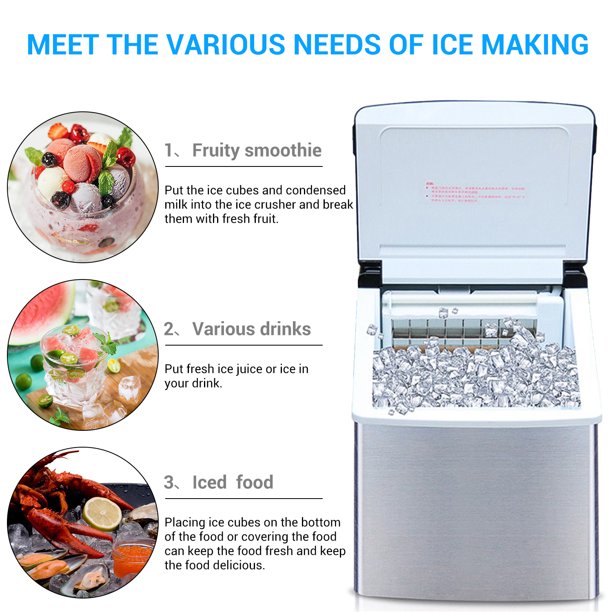 Electric Portable Ice Maker, Countertop Automatic Ice Machine